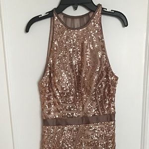 Rose gold bridesmaid dress